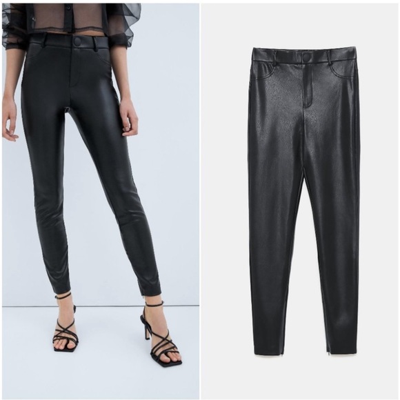 Zara Faux Leather leggings - Picture 1 of 11